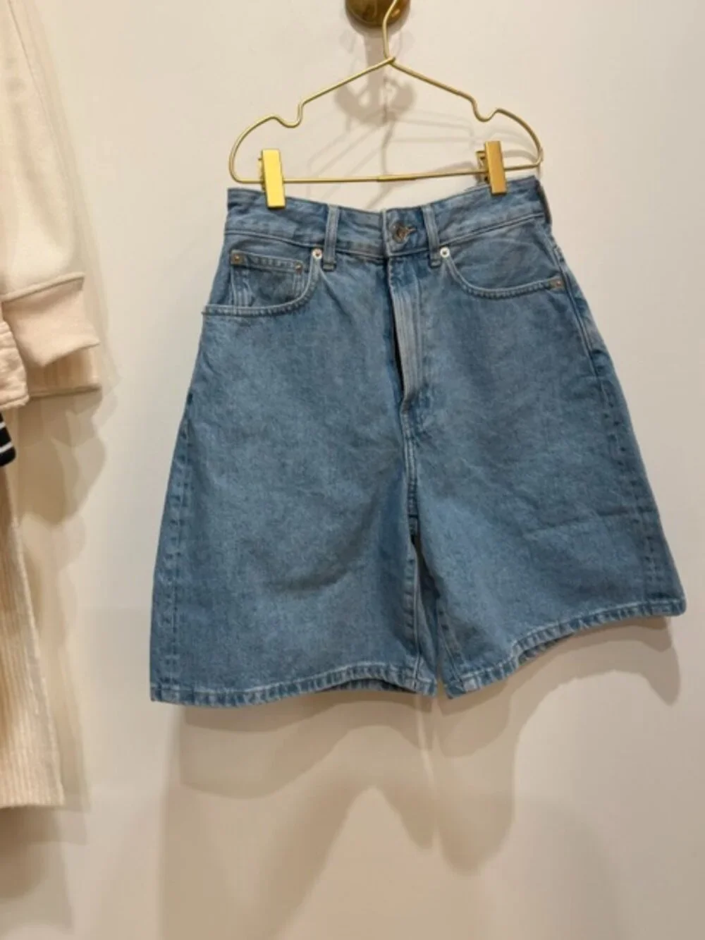 Everlane The Long A-Line Denim Shorts